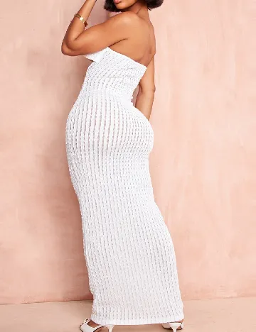 Rochie lunga PRETTYLITTLETHING, alb Alb