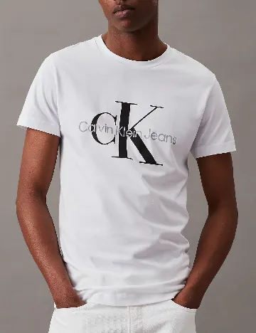 Tricou Calvin Klein Jeans, alb Alb