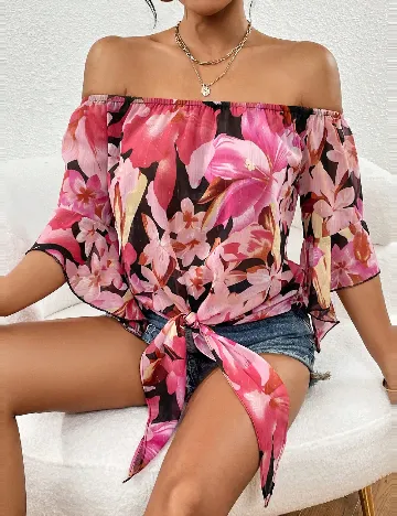 Top SHEIN, floral print Floral print