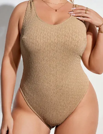 Costum de baie SHEIN CURVE, maro Maro