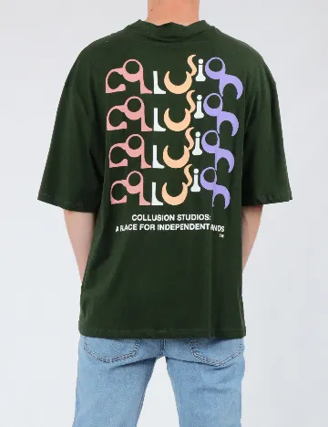 Tricou COLLUSION, verde Verde