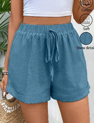 Pantaloni scurti SHEIN, albastru Albastru