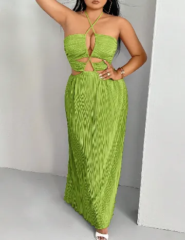 Rochie lunga SHEIN CURVE, verde Verde