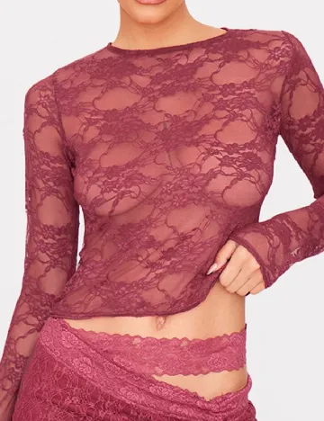 Top PRETTYLITTLETHING, visiniu Rosu