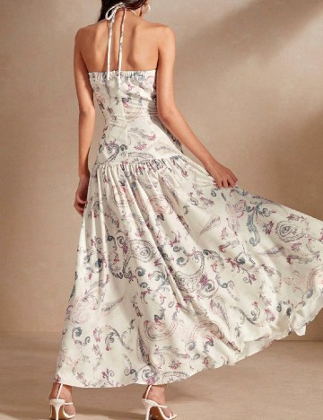 Rochie lunga Anewsta, bej