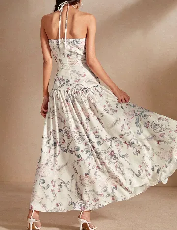Rochie lunga Anewsta, bej Crem