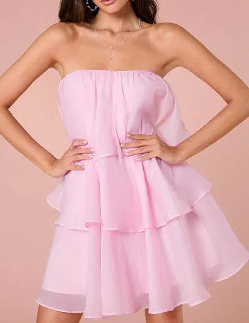 Rochie scurta SHEIN, roz Roz