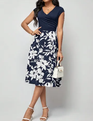 Rochie medie SHEIN, bleumarin inchis Albastru