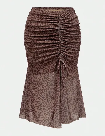 Fusta Romwe Plus Size, animal print Animal print