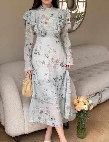 Rochie medie Dazy, floral print Floral print