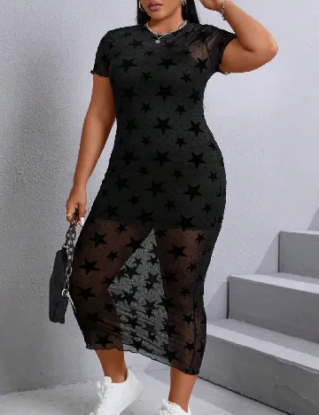 Rochie lunga SHEIN CURVE, negru Negru
