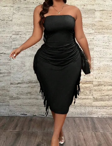 Rochie medie SHEIN CURVE, negru Negru