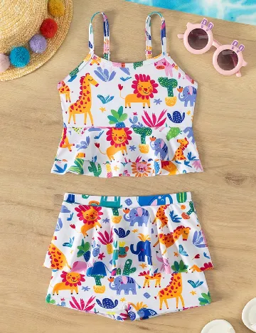 Costum de baie Shein Kids, mix culori Mix culori