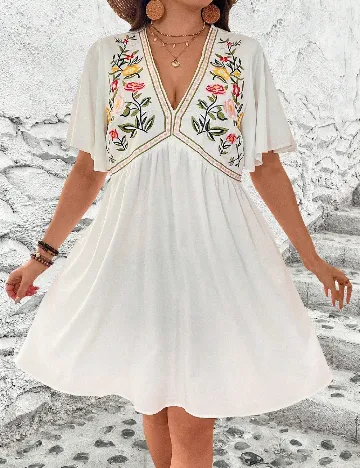 Rochie scurta SHEIN CURVE, alb Alb
