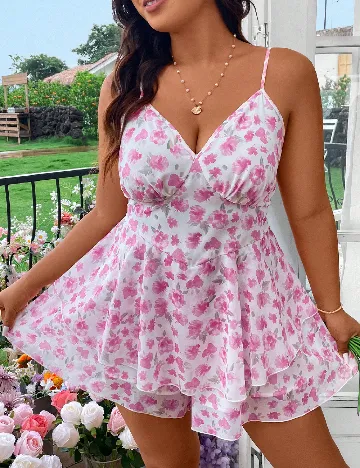 Rochie scurta SHEIN CURVE, roz Roz