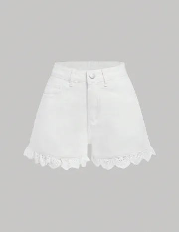 Pantaloni scurti SHEIN, alb Alb
