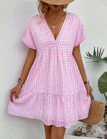 Rochie scurta SHEIN, roz Roz