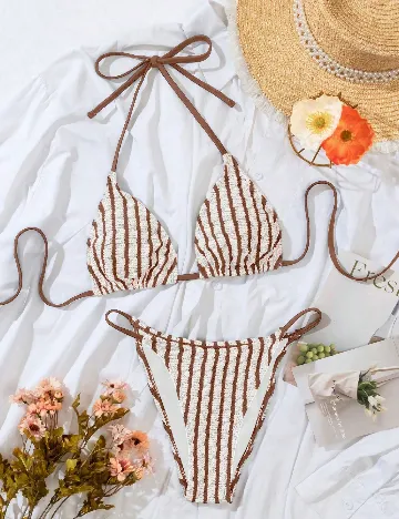 Costum de baie SHEIN, maro Maro