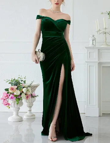 Rochie lunga Giffniseti, verde Verde