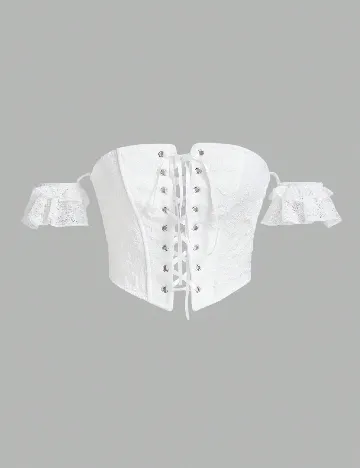 Top SHEIN, alb Alb