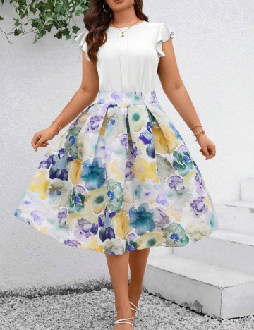 Fusta SHEIN CURVE, mix culori