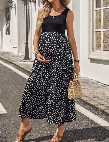 Rochie lunga SHEIN Maternity, negru
