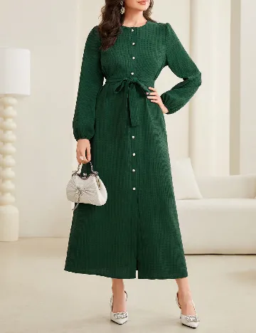 Rochie lunga SHEIN, verde Verde