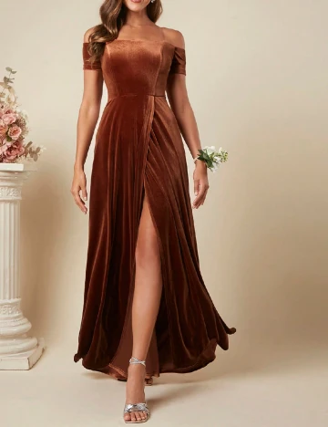Rochie lunga SHEIN, maro Maro