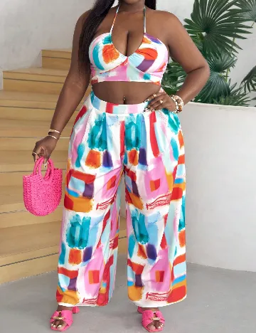 Salopeta SHEIN CURVE, mix culori