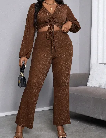 Compleu SHEIN CURVE, maro