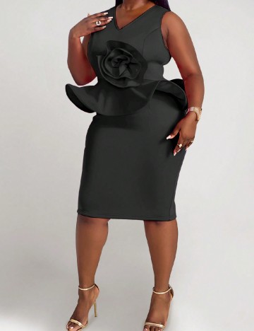 Rochie medie SHEIN CURVE, negru