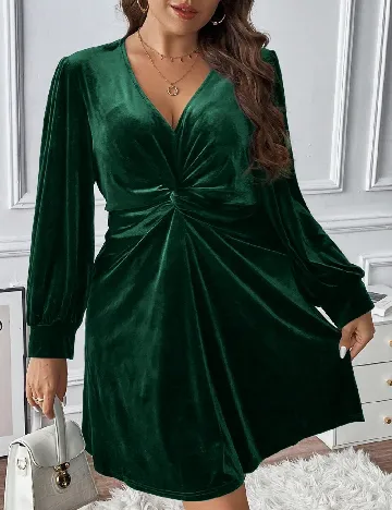 Rochie scurta SHEIN CURVE, verde