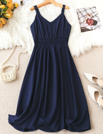Rochie medie SHEIN CURVE, bleumarin