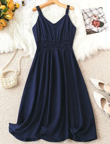 Rochie medie SHEIN CURVE, bleumarin