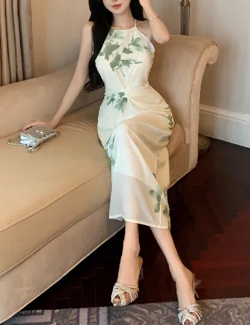 Rochie medie Dazy, alb