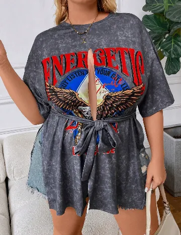 Tricou SHEIN CURVE, gri Gri