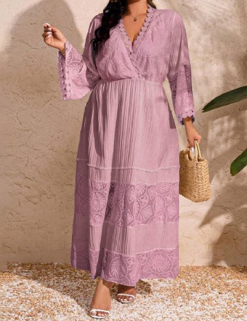 Rochie lunga SHEIN CURVE, roz