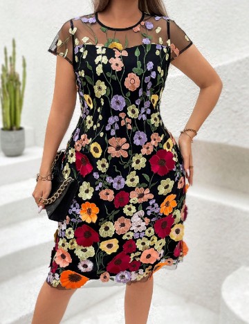 Rochie medie SHEIN CURVE, negru