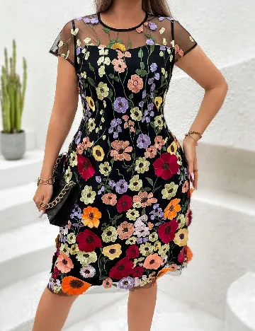 Rochie medie SHEIN CURVE, negru