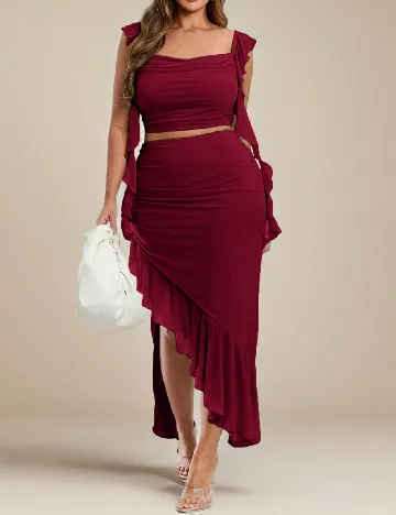 Compleu SHEIN CURVE, visiniu