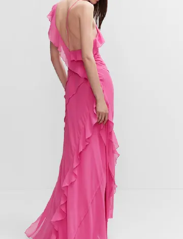 Rochie lunga Mango, roz Roz