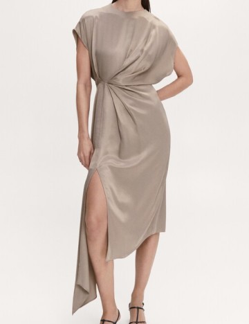 Rochie medie Mango, bej