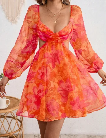 Rochie scurta SHEIN, portocaliu Portocaliu