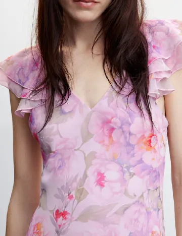 Rochie medie Mango, roz