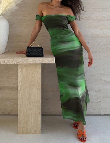 Rochie lunga SHEIN, verde