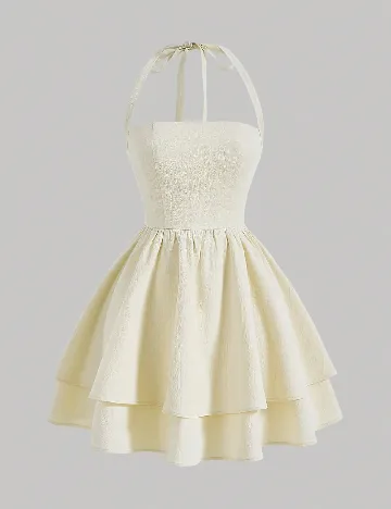 Rochie scurta SHEIN, ecru Crem