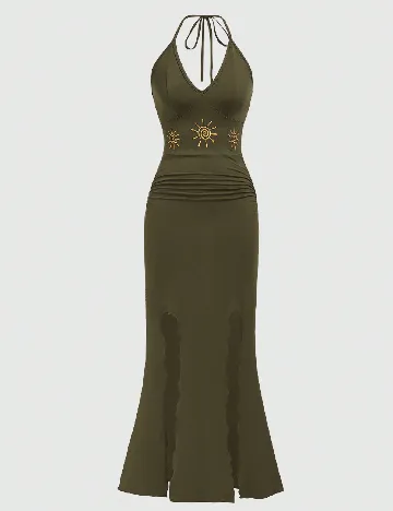 Rochie lunga Romwe, verde Verde