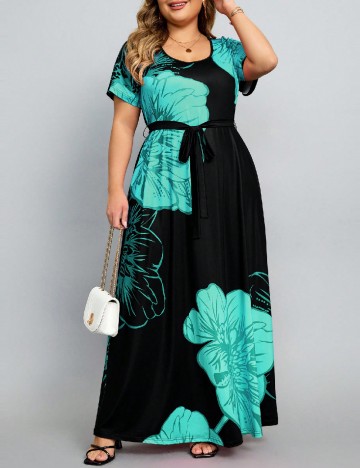 Rochie lunga SHEIN CURVE, negru