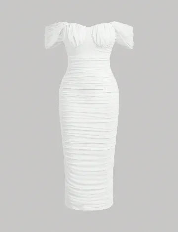 Rochie medie SHEIN, alb