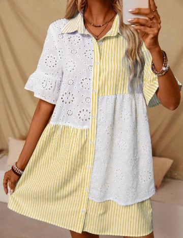 Rochie scurta SHEIN, galben